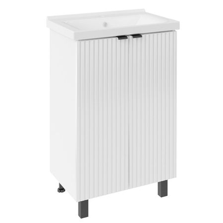 Тумба под раковину АСБ-Мебель Дора 50 см напольная белая (9969) тумба оливия 1402х420х928мм белое дерево дуб сонома