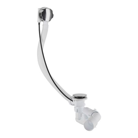 Сифон для ванны АНИ пласт 1 1/2х40 мм регулируемый с выпуском d70 мм с соединением 40/50 мм (EM421DIY)