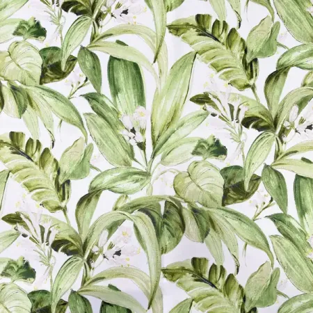 Ткань димаут цветы Листья 160 см зелёный