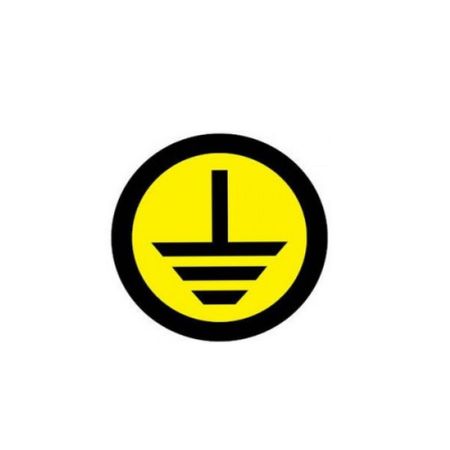 Наклейка знак электробезопасности EKF PROxima d20 мм Земля желтая (100 шт.) (an-1-04)