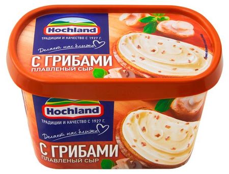 Сыр плавленый с грибами Hochland 55% БЗМЖ, 400 г