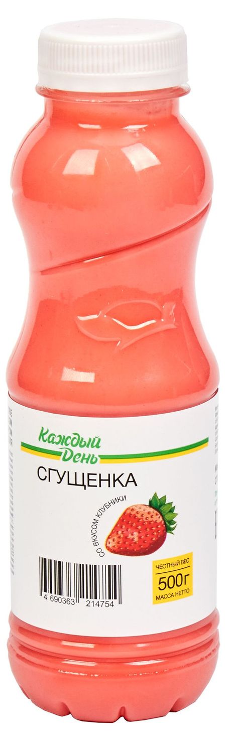 Сгущенка Каждый день со вкусом клубники СЗМЖ, 500 г