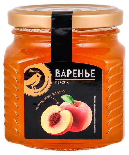 Варенье АШАН Золотая птица из персика, 310 г