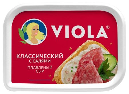 Сыр плавленый Viola классический с салями 35% БЗМЖ, 190 г