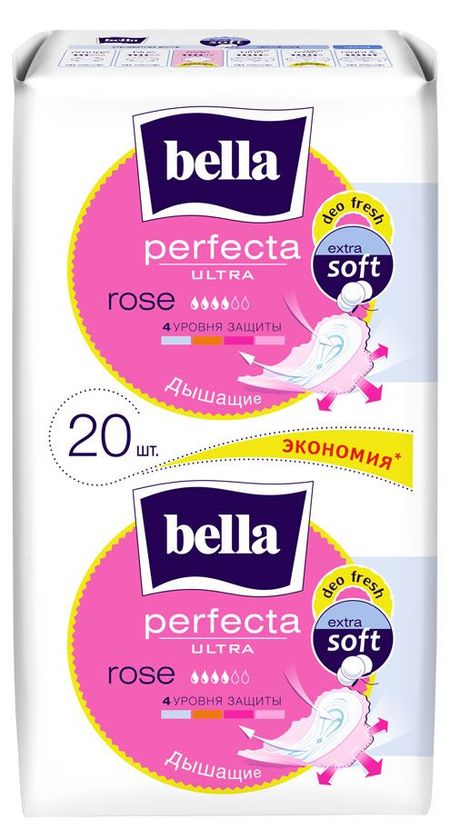 Прокладки гигиенические Bella Perfecta Ultra Rose, 20 шт