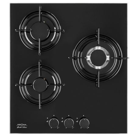 Варочная панель газовая Krona Cortesia 45 3 конфорки черная