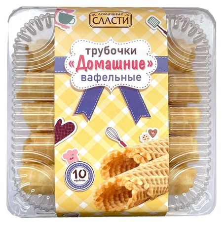 Вафельные трубочки Домашние сласти Домашние с вареной сгущенкой, 130 г