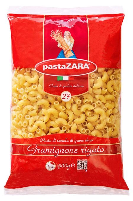 Макаронные изделия Pasta Zara 27 Рожки Италия, 500 г