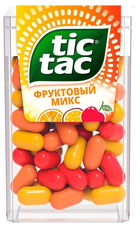 Драже Tic Tac Фруктовый микс со вкусом вишни апельсина и маракуйи Ирландия, 16 г