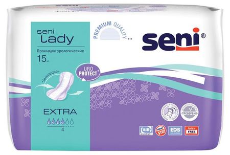 Прокладки для взрослых урологические Seni Lady Extra, 15 шт