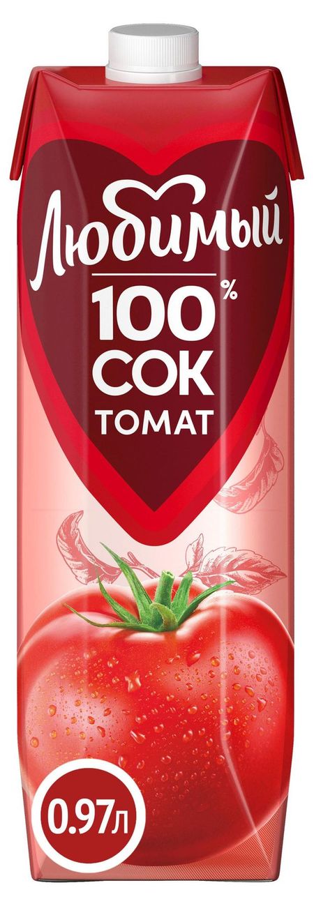 Сок томатный Любимый с мякотью, 970 мл