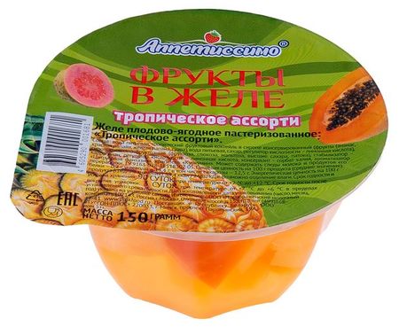 Желе плодово-ягодное Аппетиссимо тропическое ассорти, 150 г