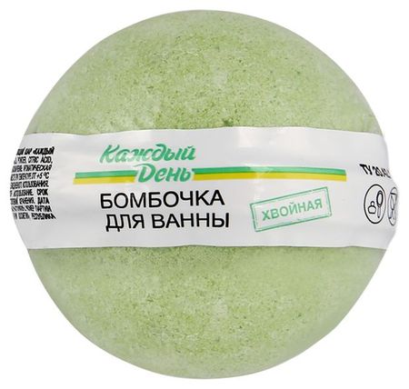 Соль для ванн Каждый день бурлящий шар хвойная, 60 г евгения джен баранова хвойная музыка стихотворения