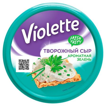 Сыр творожный Violette с зеленью 70% БЗМЖ, 140 г