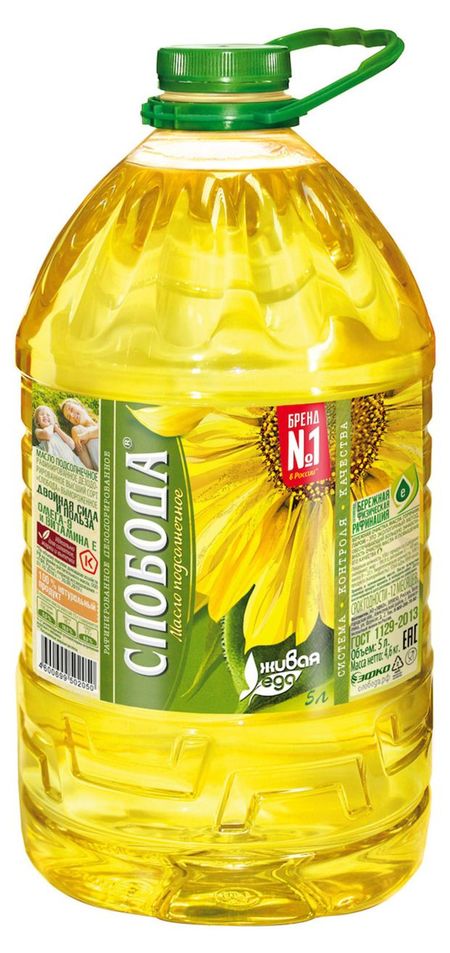 Масло подсолнечное Слобода рафинированное, 5 л инна сергеевна панасюк кто что говорит