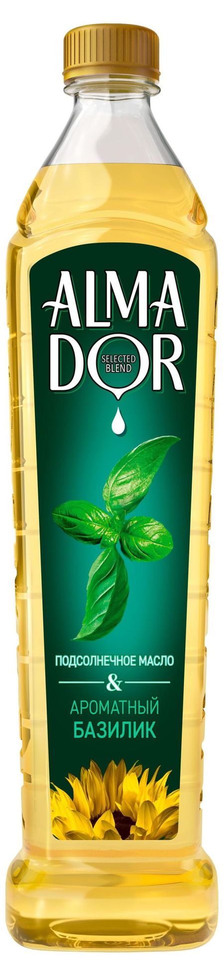 Масло подсолнечное Almador с базиликом, 750 мл