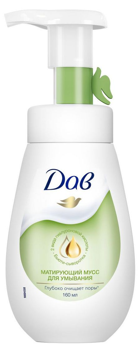 Мусс для умывания Дав Матирующий, 160 мл