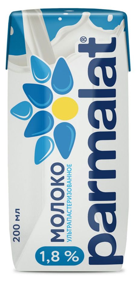 Молоко ультрапастеризованное Parmalat нормализованное стерилизованное 1,8%, 200 мл