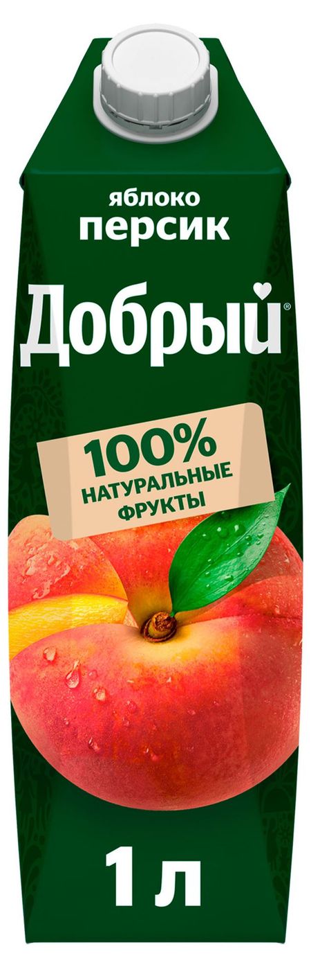 Напиток сокосодержащий Добрый Персик-Яблоко, 1 л