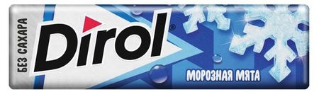 Резинка жевательная Dirol Морозная мята без сахара, 13,6 г