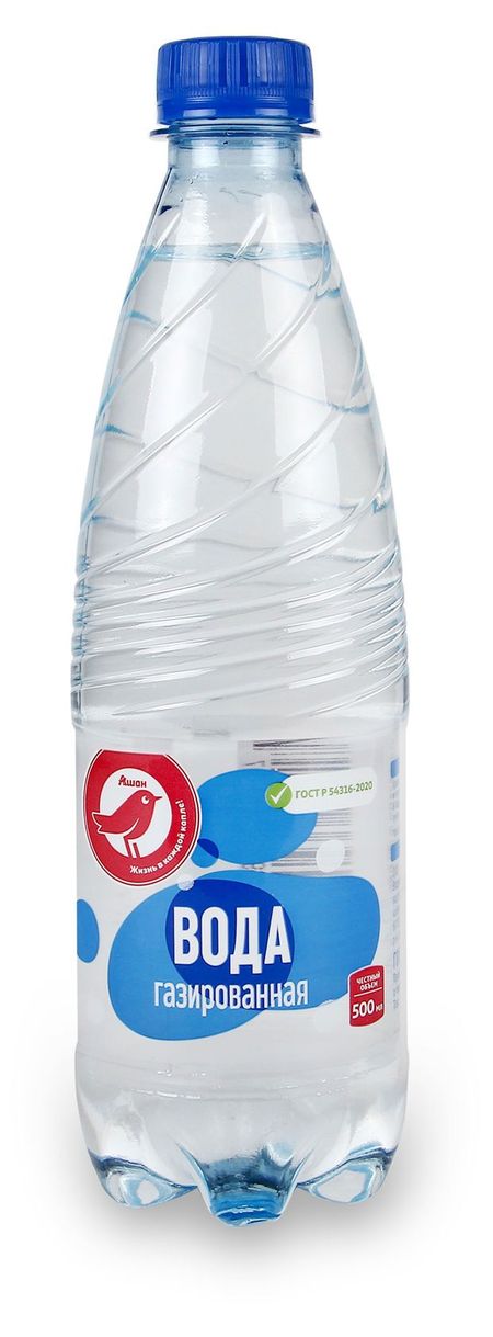 Вода АШАН Красная птица газированная, 500 мл