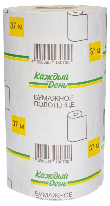 Полотенце бумажное Каждый день 1 слой, 1 рулон