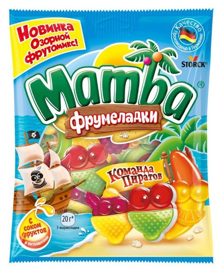 Жевательные конфеты Mamba Пираты Германия, 70 г