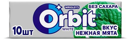 Резинка жевательная Orbit White Нежная мята без сахара, 13,6 г