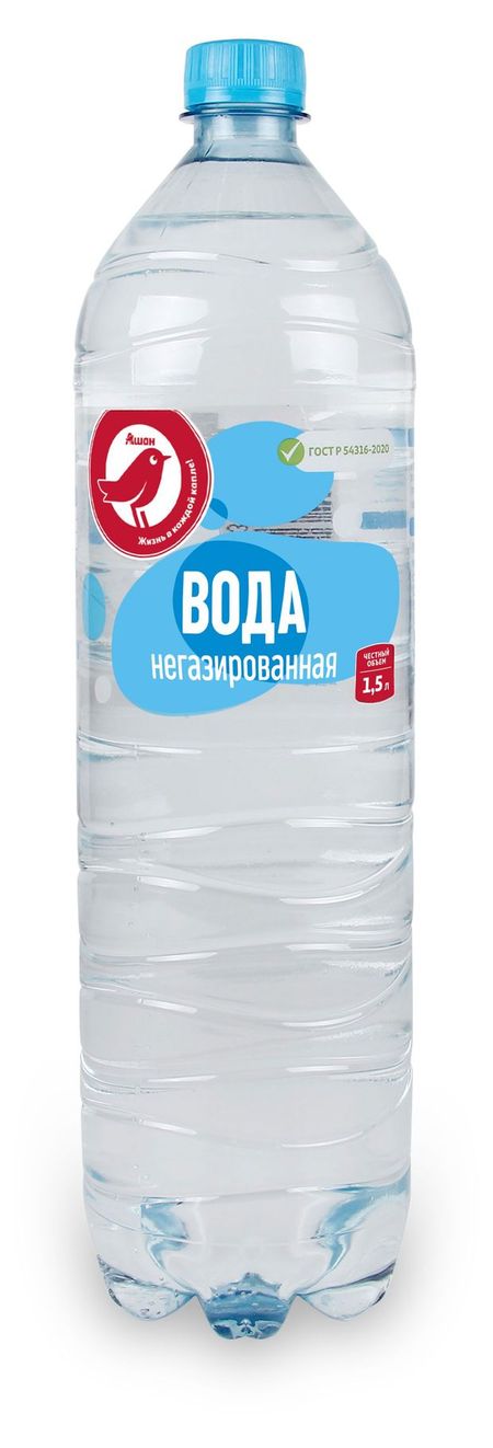 Вода АШАН Красная птица негазированная, 1,5 л