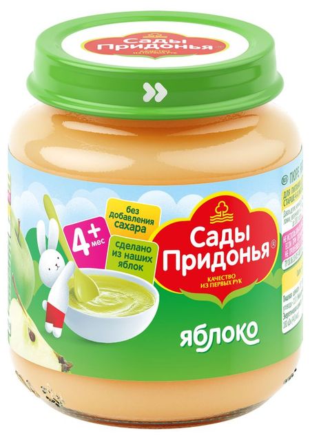 Пюре Сады Придонья Яблоко с 4 мес., 120 г