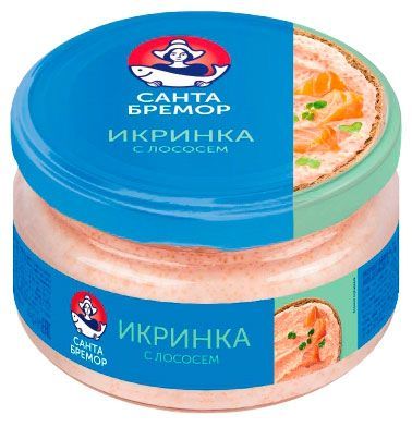 Икра мойвы Санта Бремор Икринка деликатесная с лососем копченая, 160 г