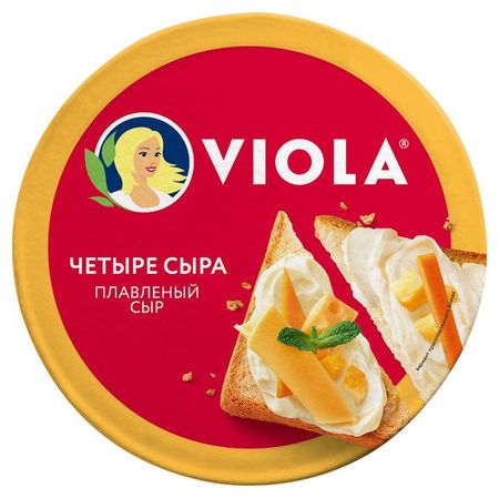 Сыр плавленый Viola четыре сыра треугольники 45% БЗМЖ, 130 г
