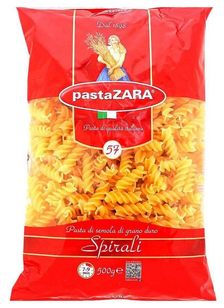 Макаронные изделия Pasta Zara 57 спиральки Италия, 500 г