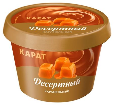 Сыр десертный плавленый КАРАТ Карамельный 30% БЗМЖ, 230 г