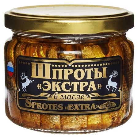 Шпроты Вкусные консервы Экстра в масле, 270 г