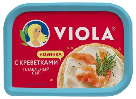 Сыр плавленый Viola с креветками 35% БЗМЖ, 400 г