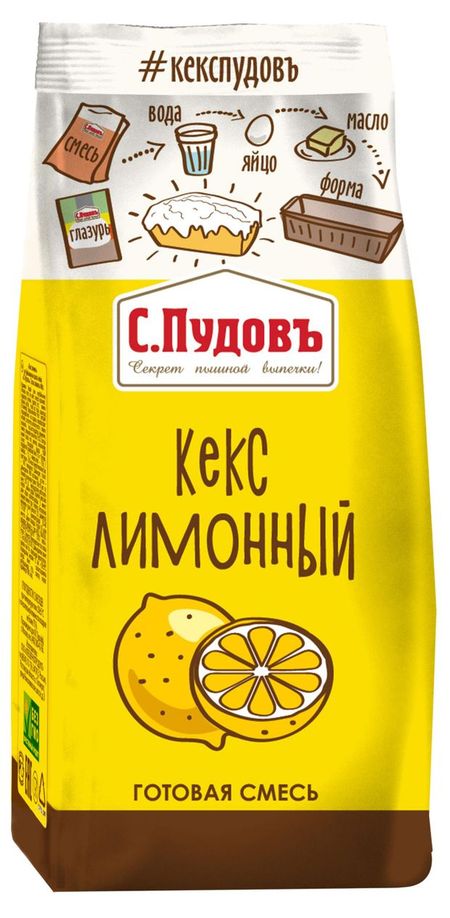 Смесь для выпечки С.Пудовъ Кекс лимонный, 300 г