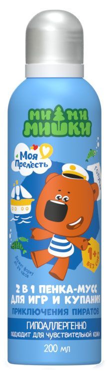 Пенка-мусс для купания Моя Прелесть Приключение пиратов цветная, 200 мл