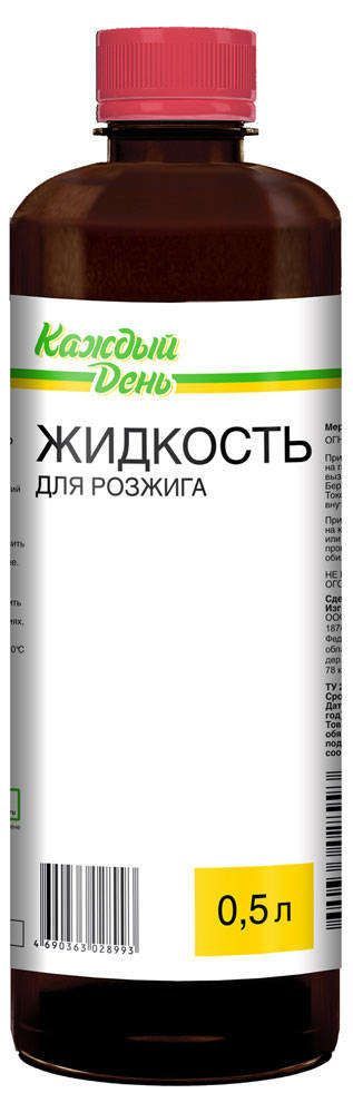 Жидкость для розжига Каждый день, 500 мл