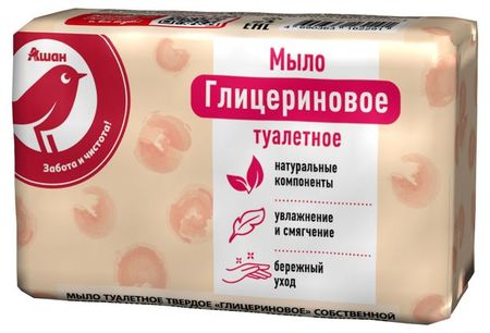 Мыло АШАН Красная птица глицериновое, 140 г