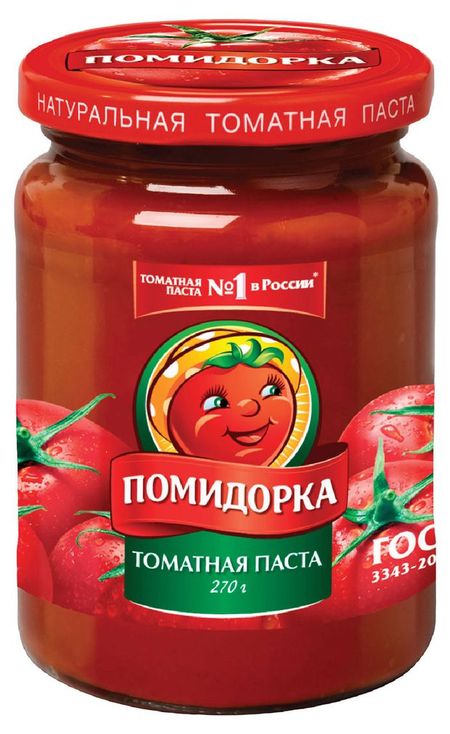 Паста томатная ПОМИДОРКА 100% натуральная, 270 г