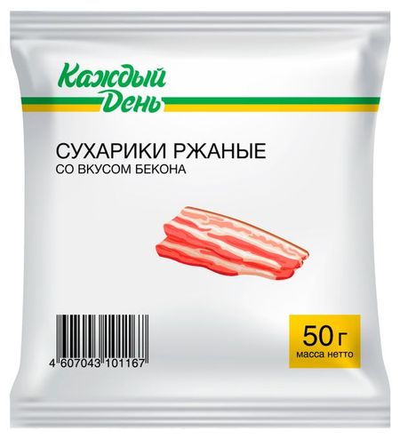 Чипсы Каждый день со вкусом бекона, 100 г