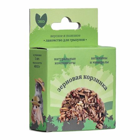 Лакомства MR.Crisper Лакомство для грызунов: Зерновая корзинка (40 г)