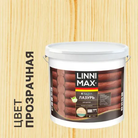 Лазурь для дерева Linnimax полуматовая прозрачная 9 л мини деревянный забор 1 метр