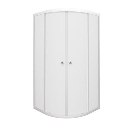 Душевой уголок Triton Вельвет белый 90х90х174,5 см четверть круга стекло матовое 4 мм