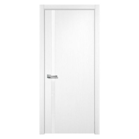 Дверь межкомнатная Бревик 02-1 700х2000 мм ПВХ дуб шале белый с декоративной вставкой с замком подставка настольная forte pastel пластиковая белый с розовой вставкой erichkrause