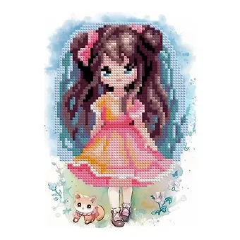 Алмазная мозаика 15*20 детская (неполное заполнение) 