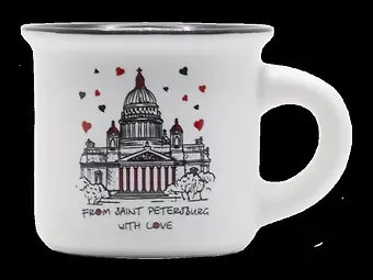 Кружка From SPb with love. Исаакий, 50мл, белая, матовая, фарфор