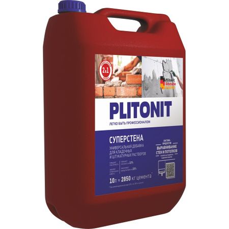 Добавка пластификатор для растворов Plitonit СуперСтена 10 л