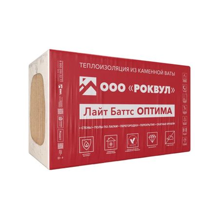 Утеплитель Роквул Лайт Баттс Оптима 50х600х1000 мм 6 кв.м m a allenykh microeconomics coursebook микроэкономика учебно методическое пособие на английском языке